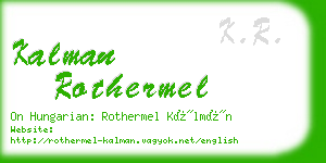 kalman rothermel business card